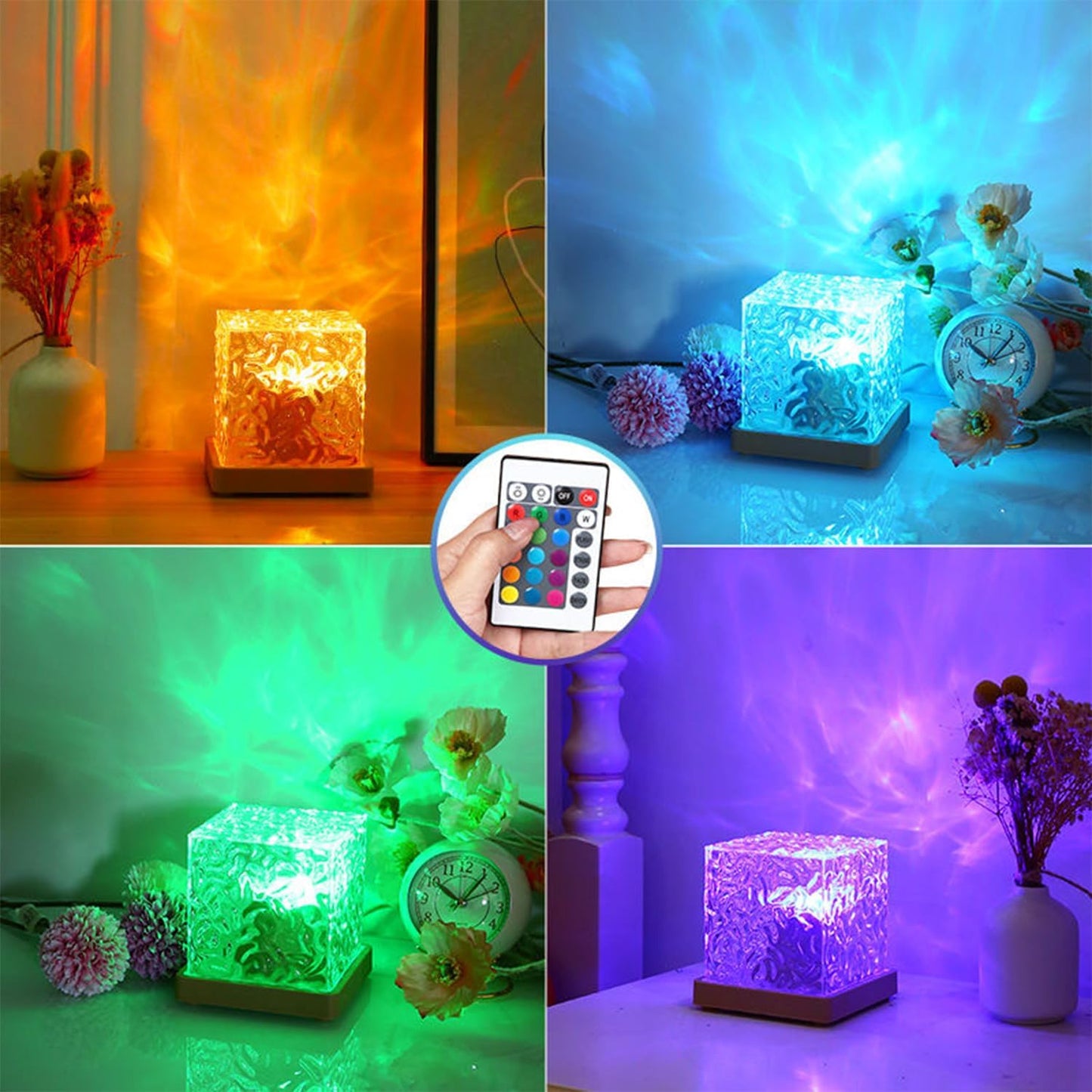 AquaGlow - Ozeanwellen-Projektorlampe mit 16 Farben & dynamischem Aurora-Effekt