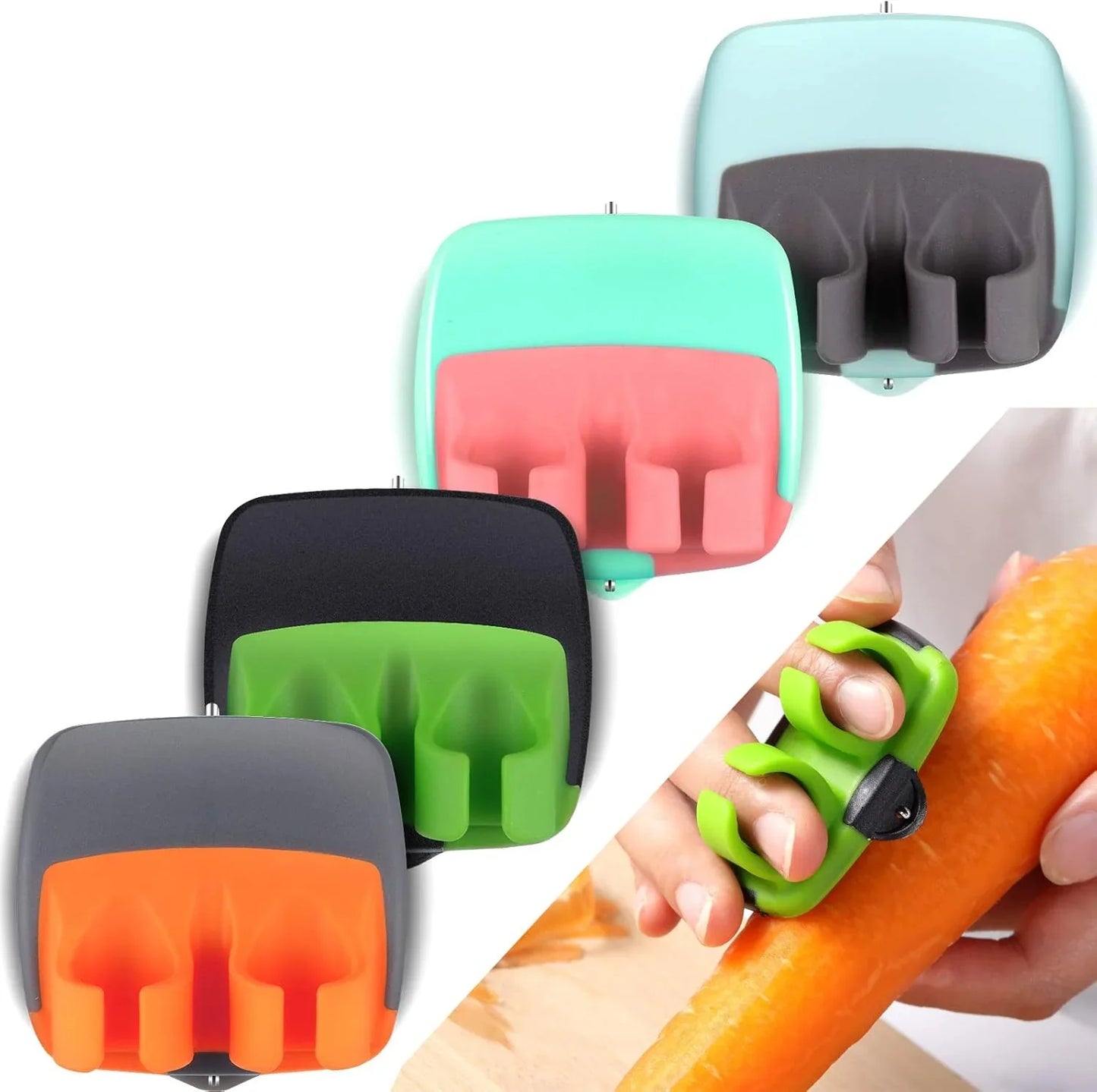 4-teiliges Finger-Gemüseschäler-Set