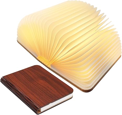 Lampe Buch Verzaubert - LED Lampe in Form eines Offenen Buches mit Touchsteuerung