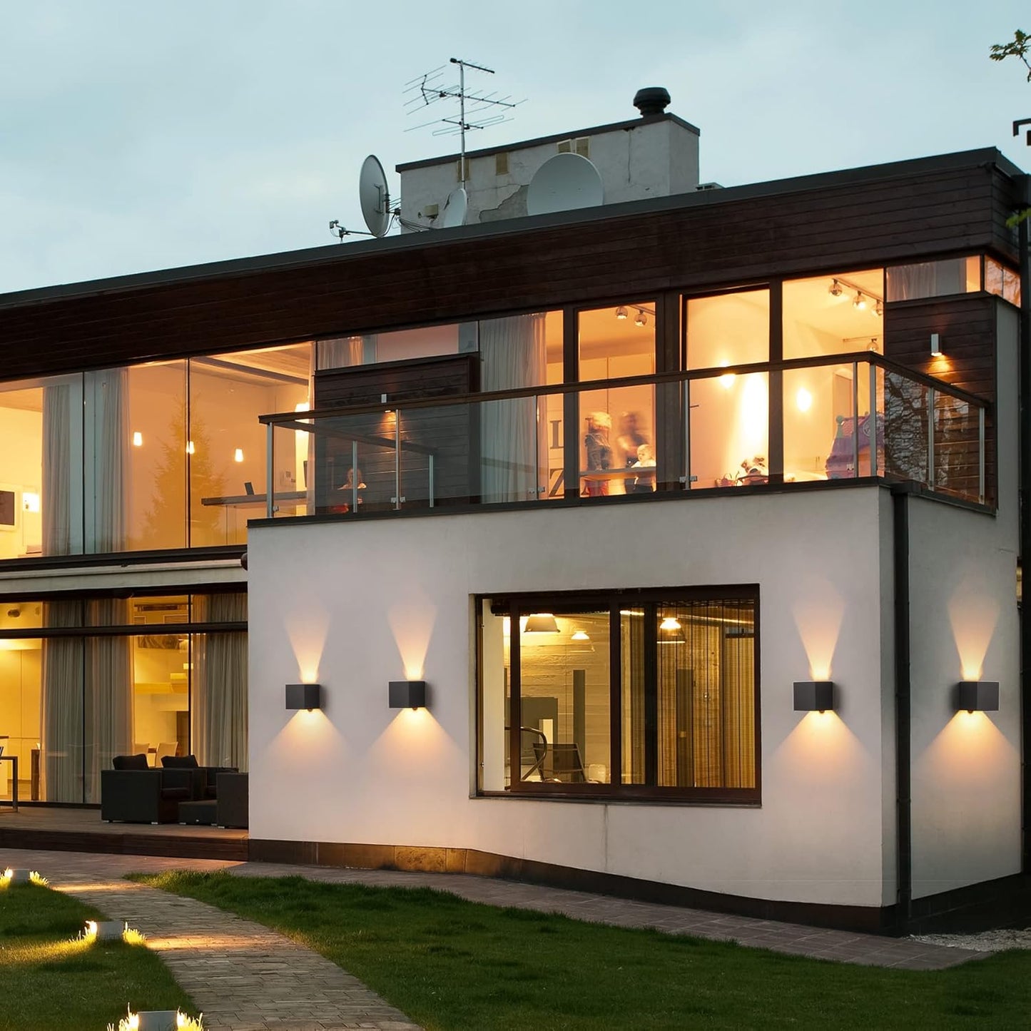 LumiShield Wandlampe - Solarbewegungsmelder Außenlicht