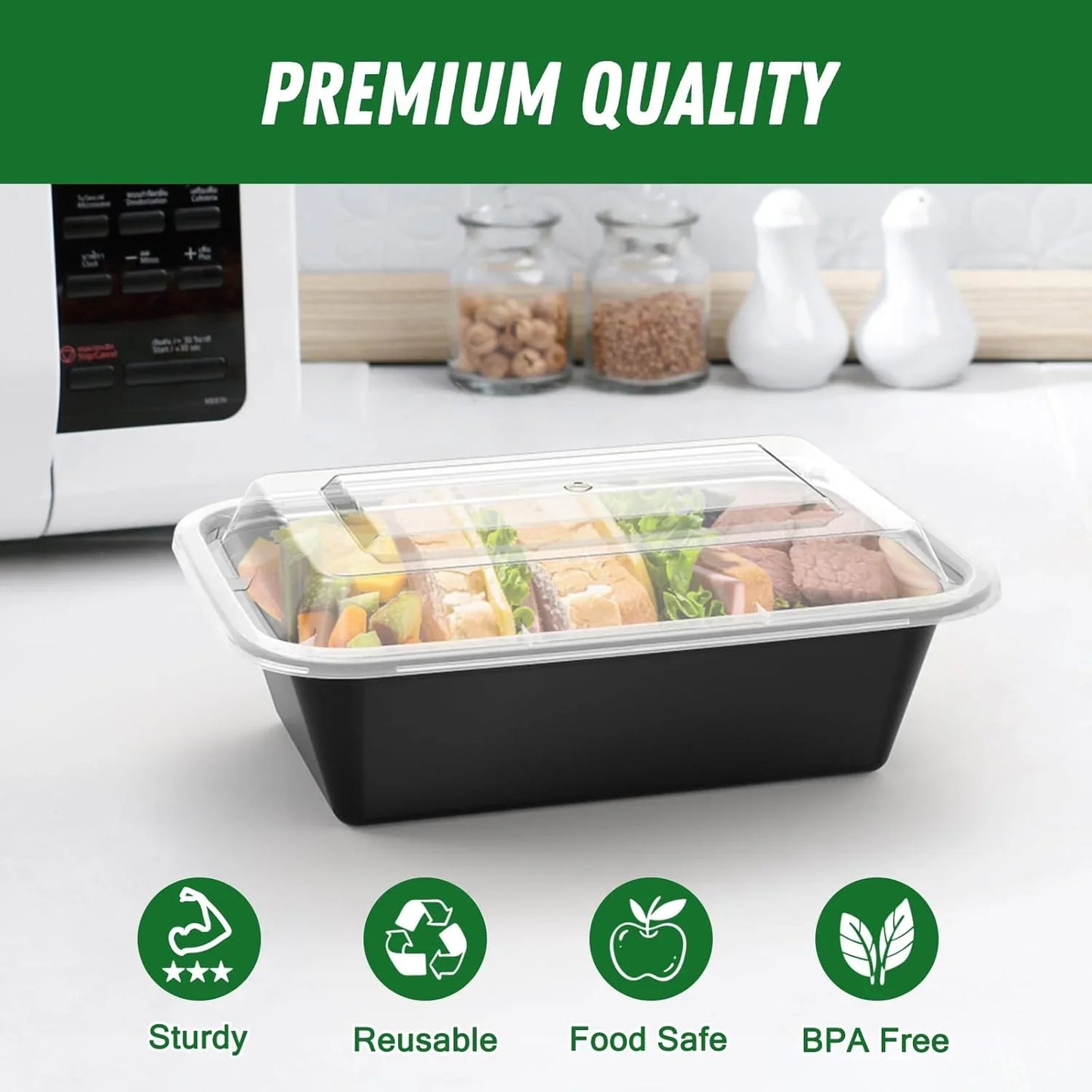 50-teiliges Meal-Prep-Behälter-Set mit Deckel – Ideal für Essensvorbereitung