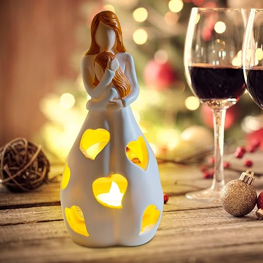 Lampe Eternal Love - Romantische und Elegante Beleuchtung aus Beige Resin