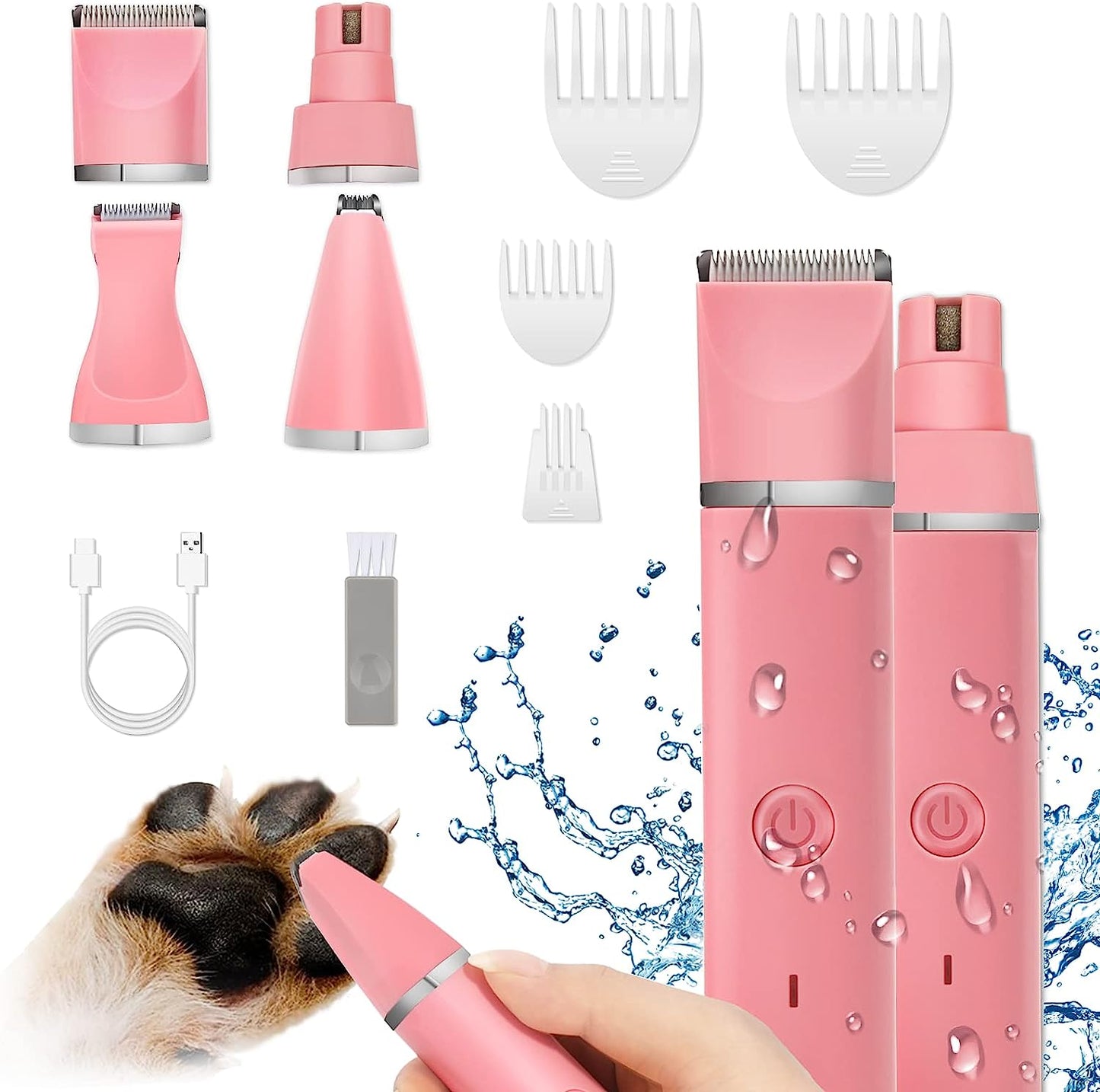 Hundefriseur Clippers Set Hund Haarschneider - Niedriges Geräusch Haustier Clippers