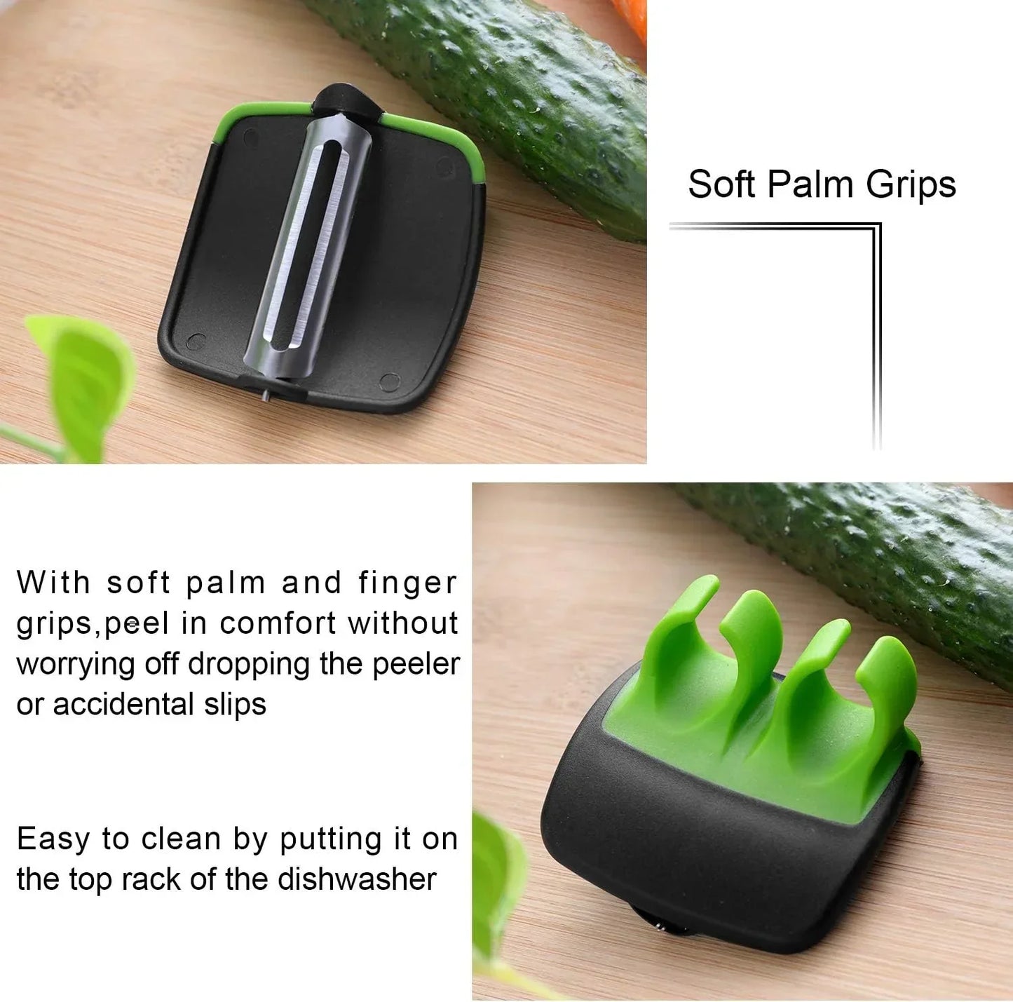 4-teiliger Finger Grip Gemüseschäler Set – Effizient und Einfach zu Benutzen