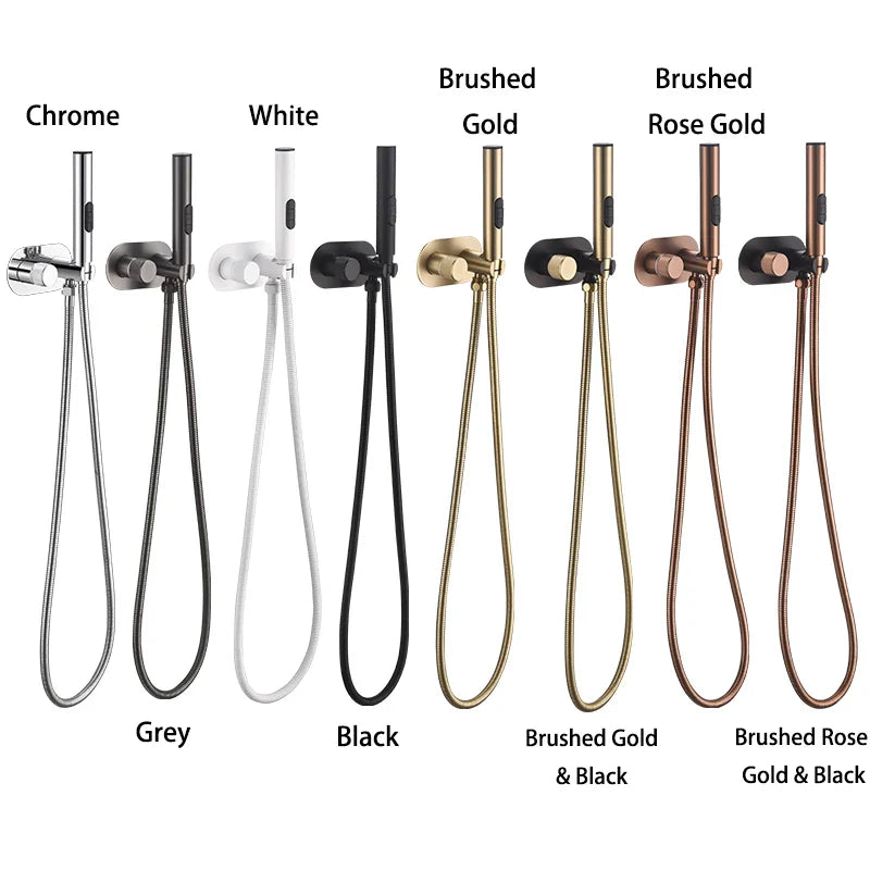 Messing Bidet Dusche Wasserhahn Warm- und Kaltwasser Mischbatterie Shattaf Sprühhahn