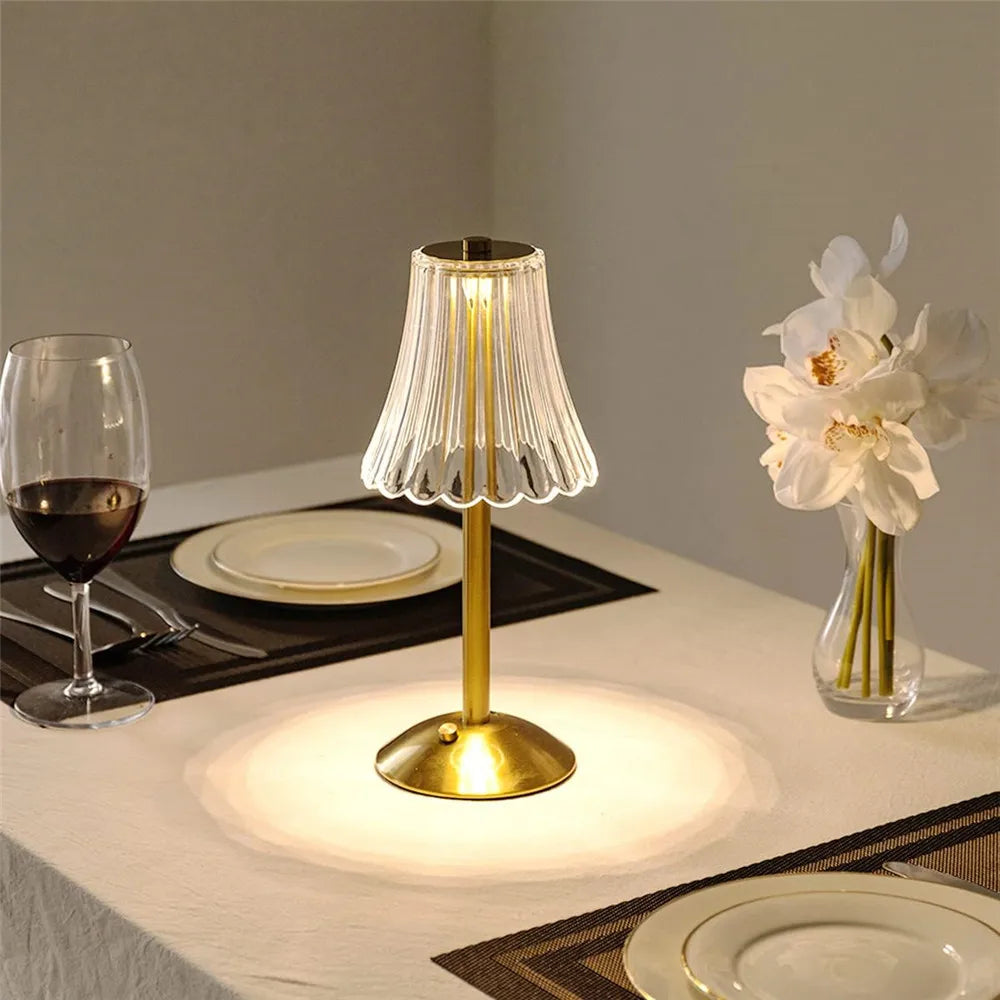 Éclat Cristal - Luxuriöse Kabelgebundene Tischlampe