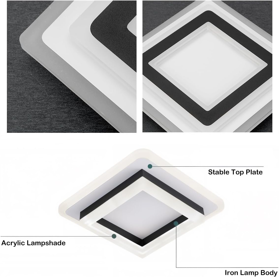 Deckenleuchte Modern Quadrat LED Einbauleuchte