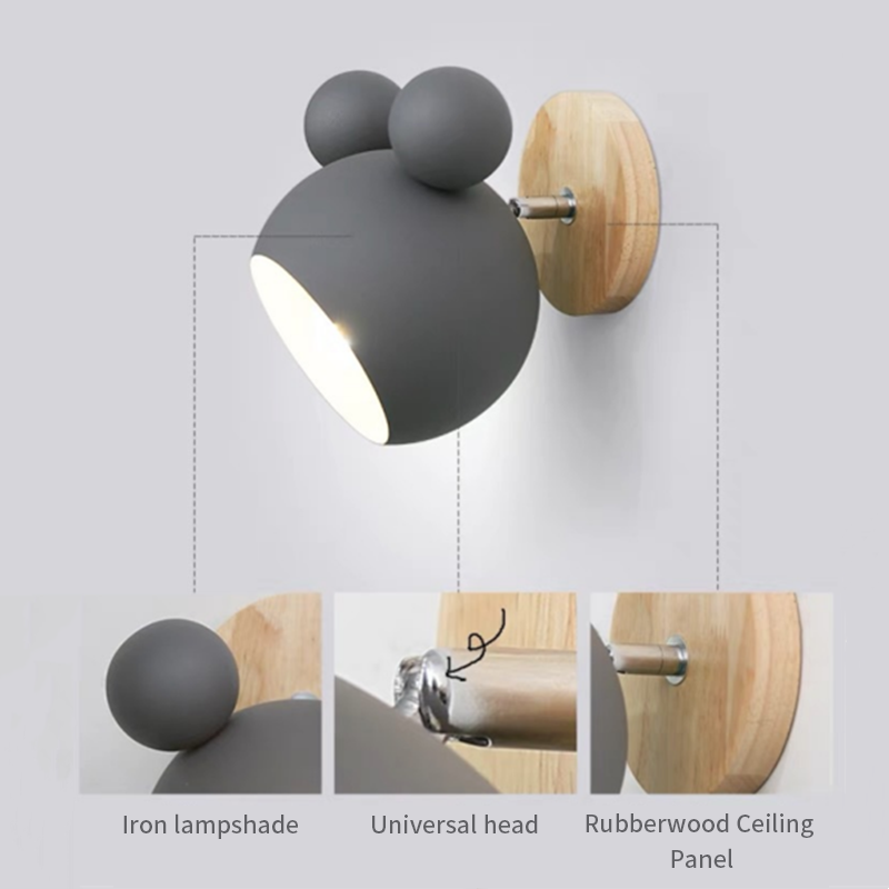 GlowMickey - Nordische Wandleuchte für Kinderzimmer