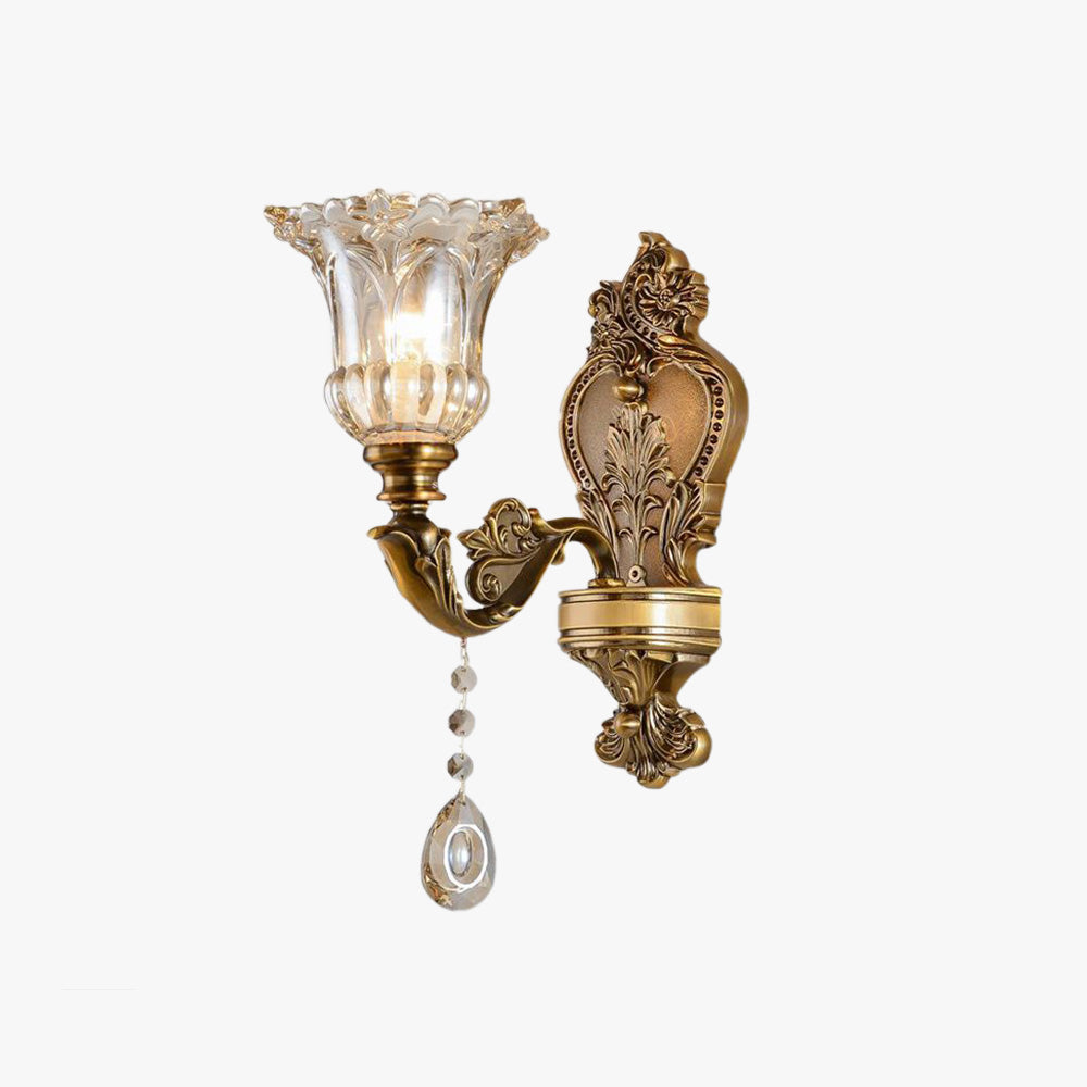 Félicie Vintage Wandleuchte - Innenbereich - Zweiflammig - Gold - Schlafzimmer/Wohnzimmer - Metall