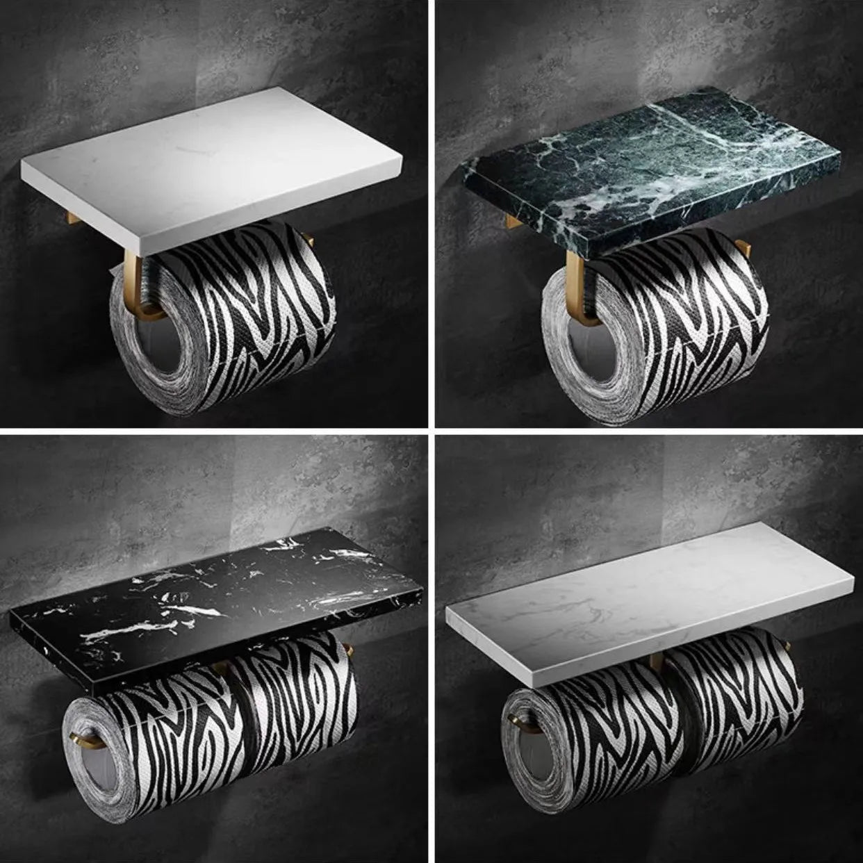 Marmor Küchenrollständer Wandmontierter Taschentuchregal mit Telefonablage
