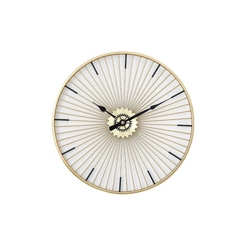 Gardudu Dekorative goldene Metall-Wanduhr, groß