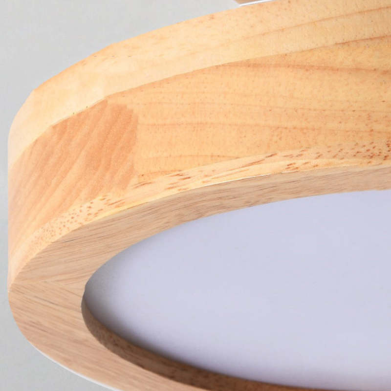 Garduru Holz LED Deckenleuchte – Dimmbar 36W natürliche Eleganz