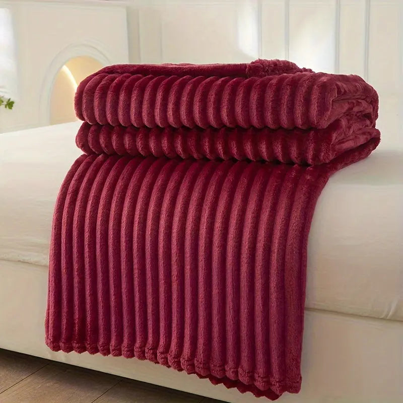 Garduru - Weiche Gerippte Kuscheldecke aus Flanell für stilvolles Wohnambiente