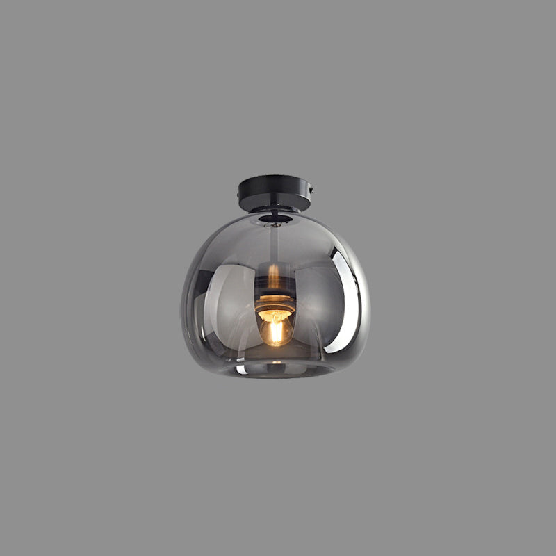 Sanna Moderne runde LED-Deckenleuchte Gold/Schwarzes Metall/Glas Schlaf-/Ess-/Wohnzimmer