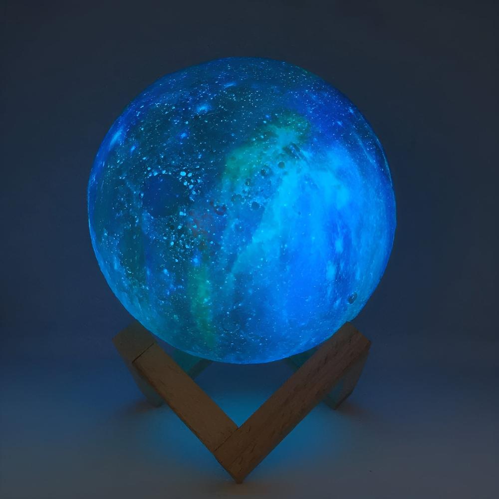 3D Farbige Mondlampe