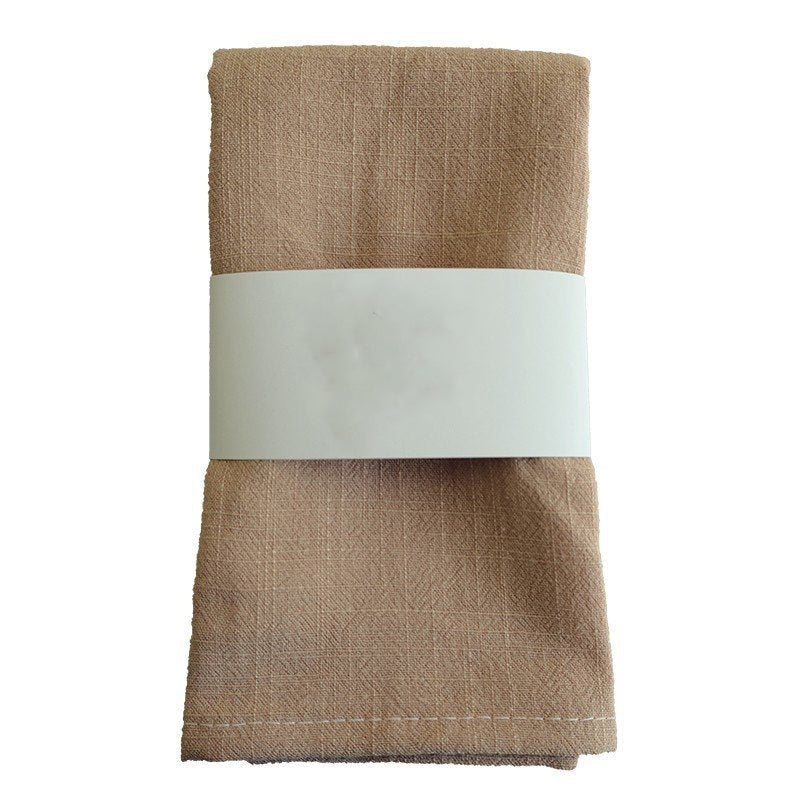 Minimalistische Schlichte Farb Baumwoll-Leinen Servietten - Set von 4