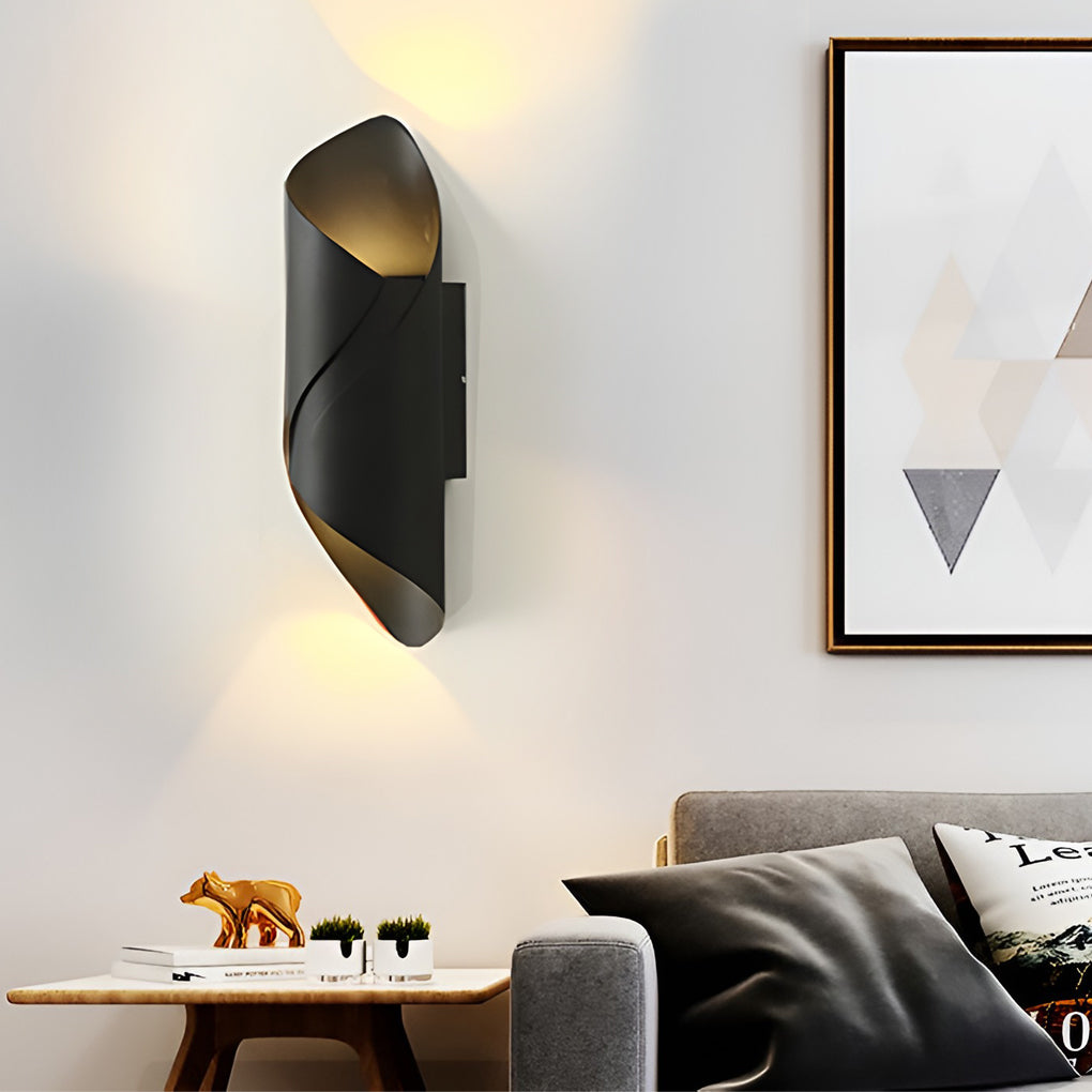 Wandleuchte modern schwarz Aluminium außen Wandleuchte