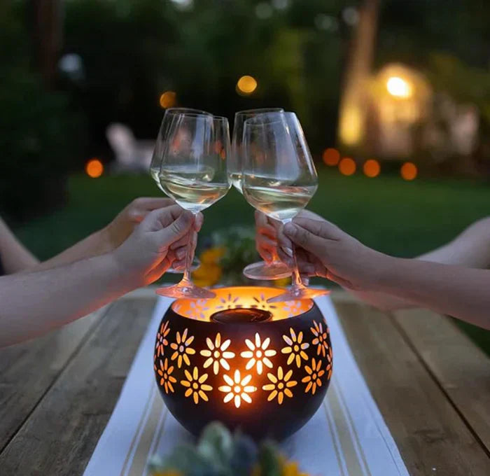 Floral LED Tischlampe - Elegantes dekoratives Kerzenlicht für stilvolle Wohnkultur