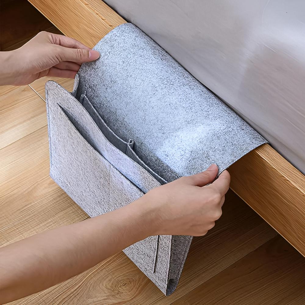 Multifunktionaler Filz Nachttisch Organizer – Platzsparende Aufbewahrungslösung für Schlafzimmer und Büro
