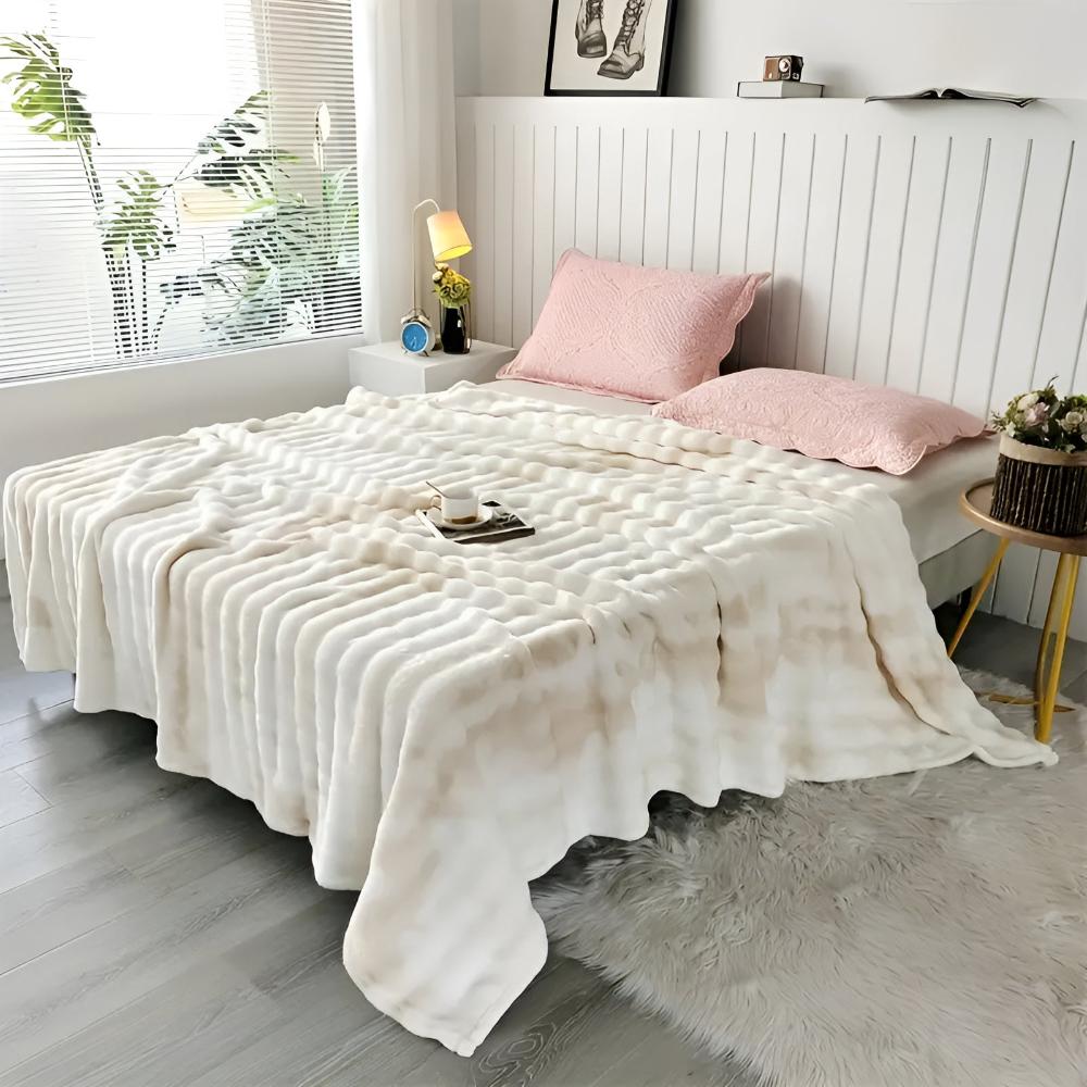 Ripple Tie-Dye Kunstfell Decke
