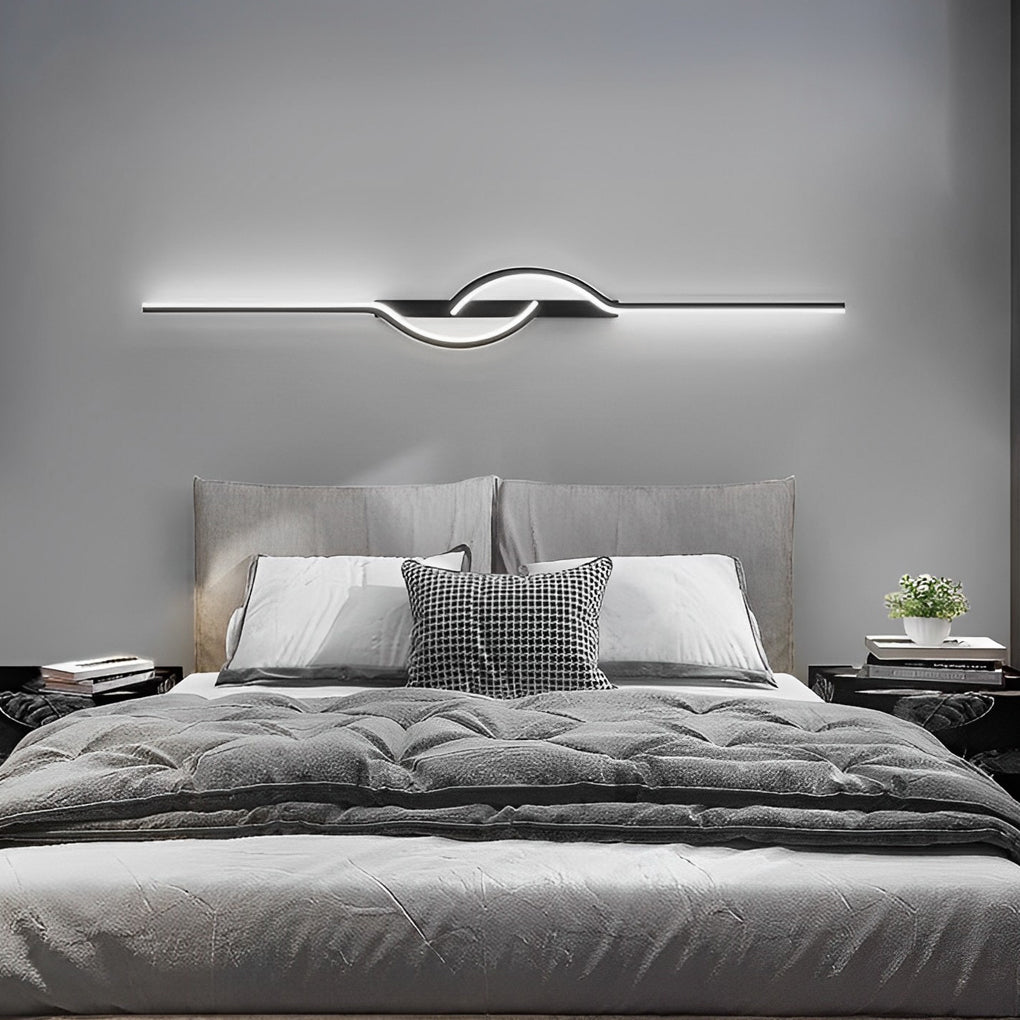 Wandleuchte Modern Schwarz Aluminium LED Leuchte