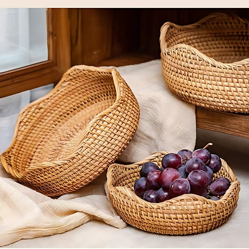 Stylische handgewebte Rattan-Basket