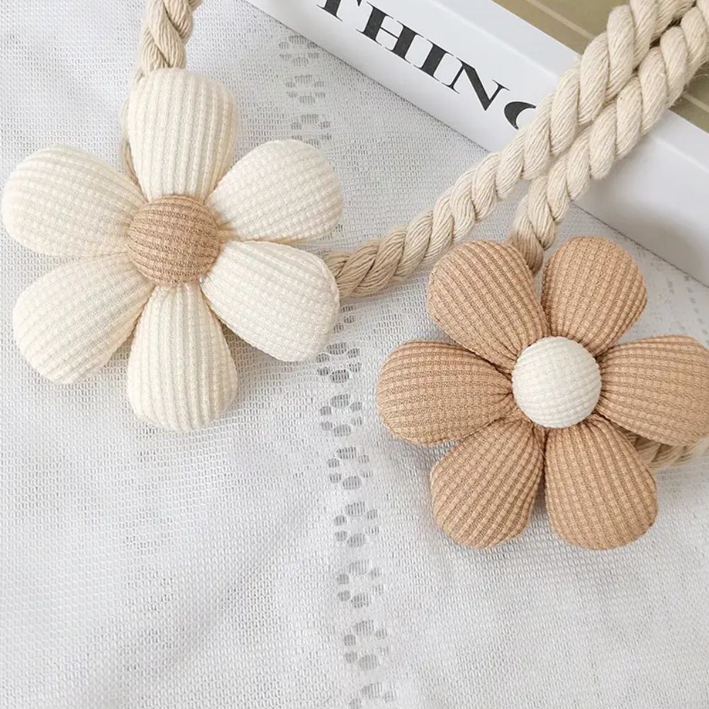 Zarte Blumen Magnetische Vorhanghalterungen | 2 Stück Set