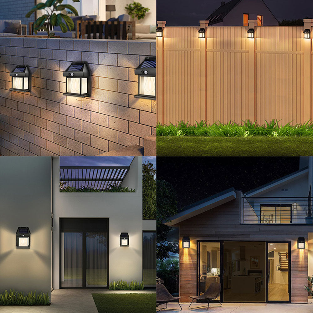 Garduru Solar-Wandlampe mit Bewegungsmelder