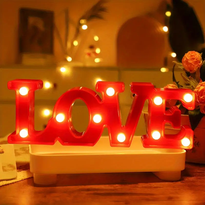 LED Buchstaben, Zahlen und Symbole – Leuchtdeko mit warmweißem Licht für Feste und Wohnräume
