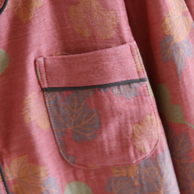 Pyjama-Set aus Baumwolle mit langen Ärmeln in Kürbisform