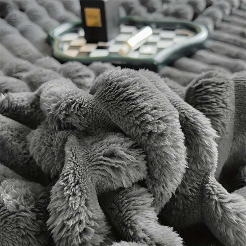 Plüsch Doppelseitige Faux Kaninchenfell Decke, Warme Schlafdecke, Klimaanlage Decke, Outdoor Camping Decke, Sofa Geschenk Decke