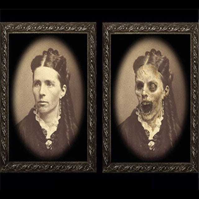 3D Halloween Gesicht Verändernde Geist Porträt