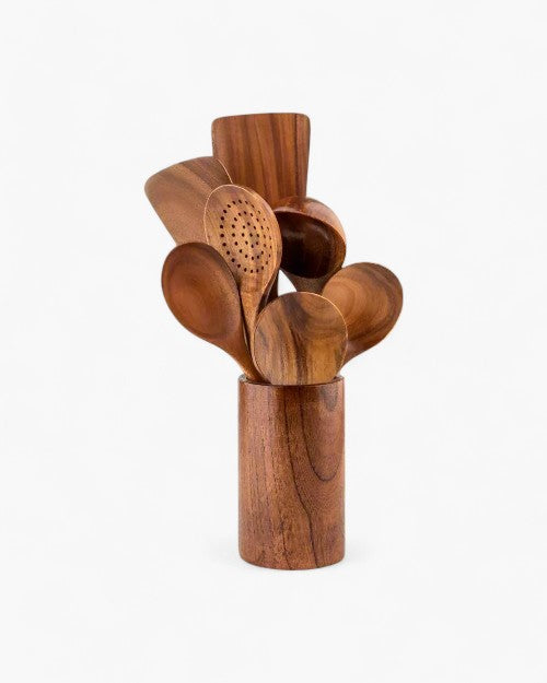 Tierra – Luxus Teak Holz Küchenset für nachhaltiges & elegantes Kochen