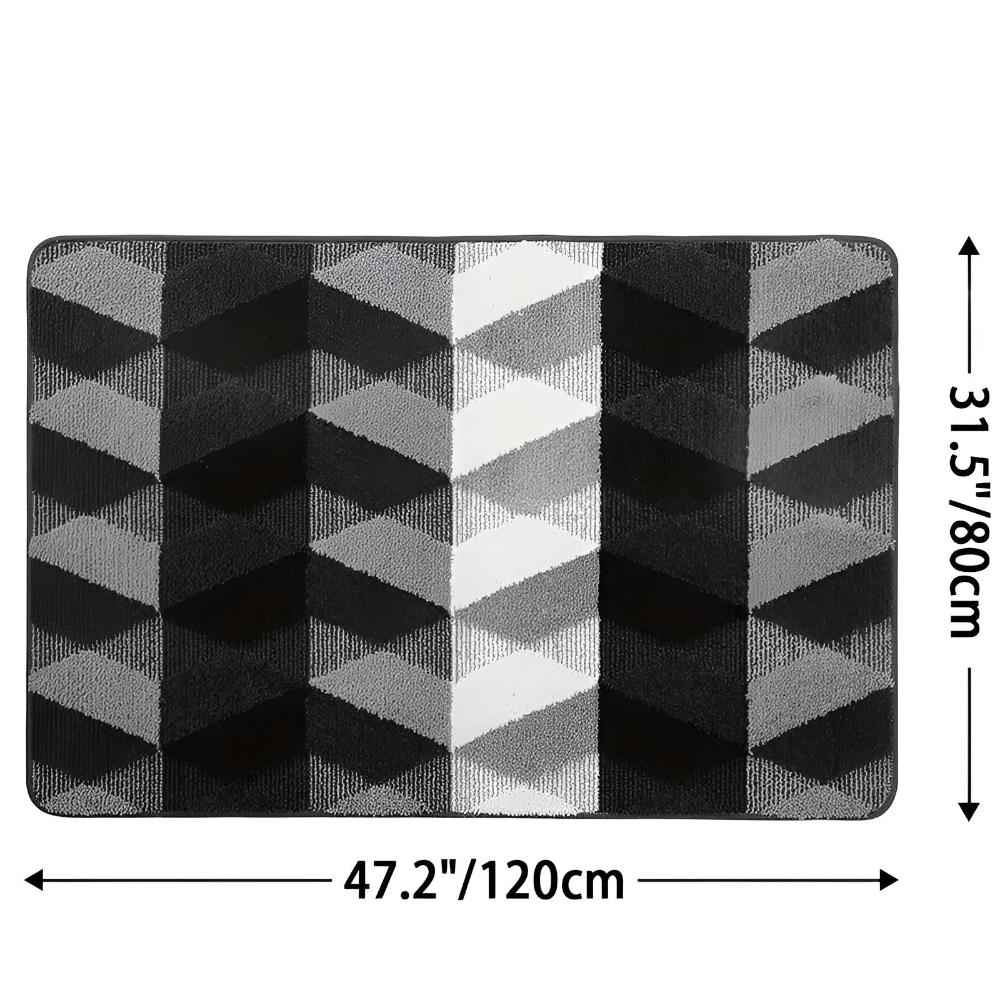 Weicher Mikrofaser Rutschfester Geometrischer Teppich