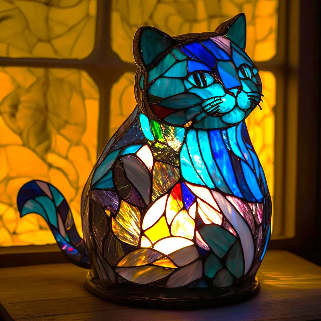 Tiffany Art Deco Glasdeko – Bunte Tiermotive – Handgefertigte Fensterdekoration