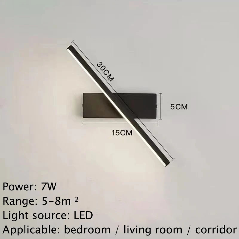 Drehbare LED-Wandleuchte - Moderne Lampe für Schlafzimmer & Wohnzimmer