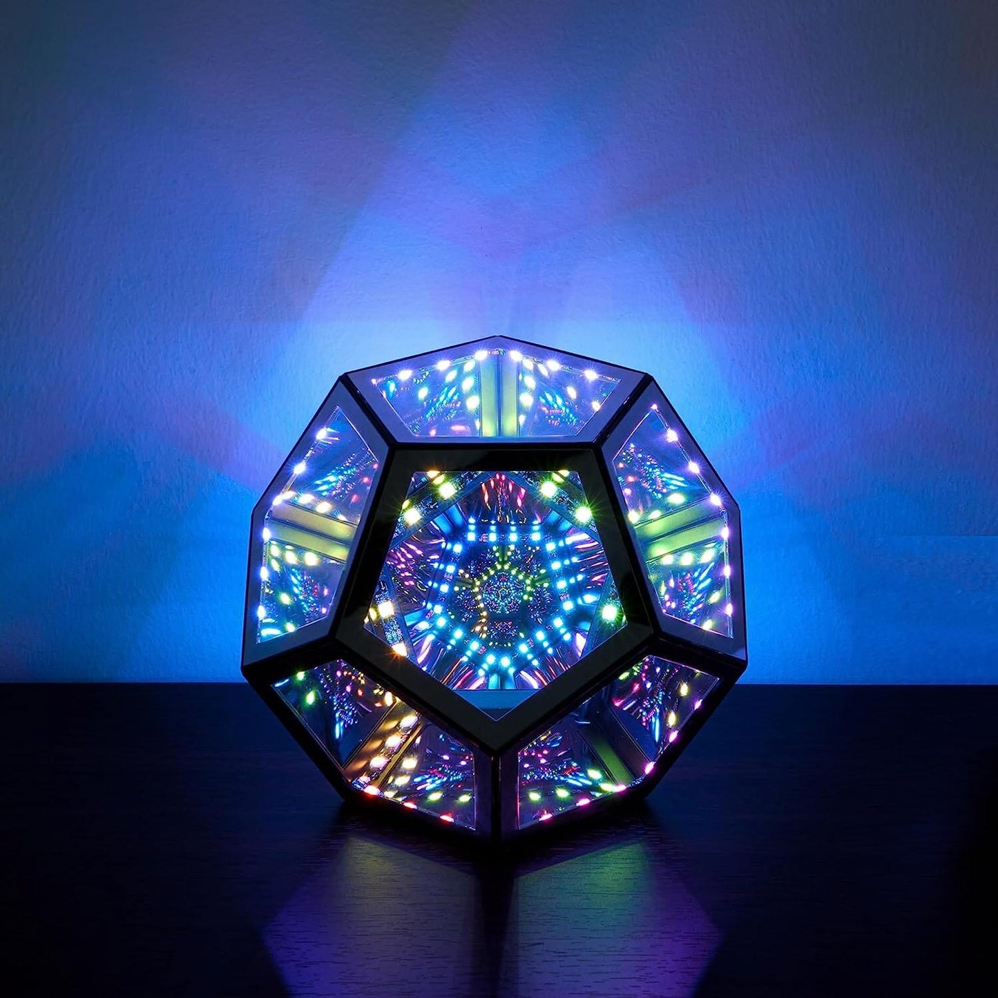 Dodekaeder InfinityGlow LED Lampe mit Fernbedienung