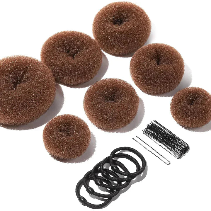 Volumizing Haar Donut Dutt Maker – Set von 7 mit Zubehör
