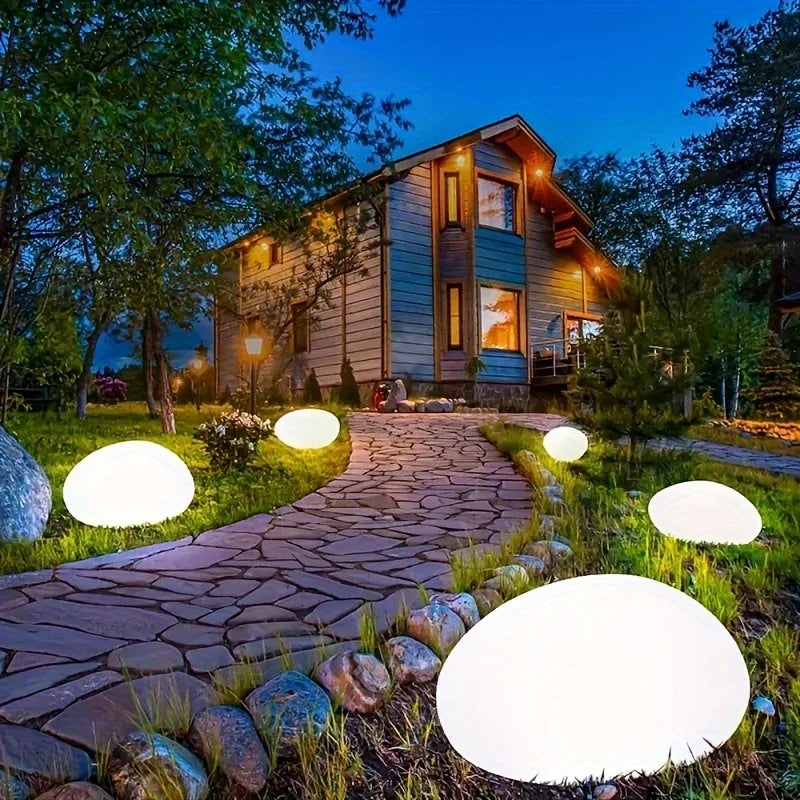 Leuchtende Gartensteine mit Farbwechsel – Dekorative LED Steinleuchten für Außenbereich und Garten