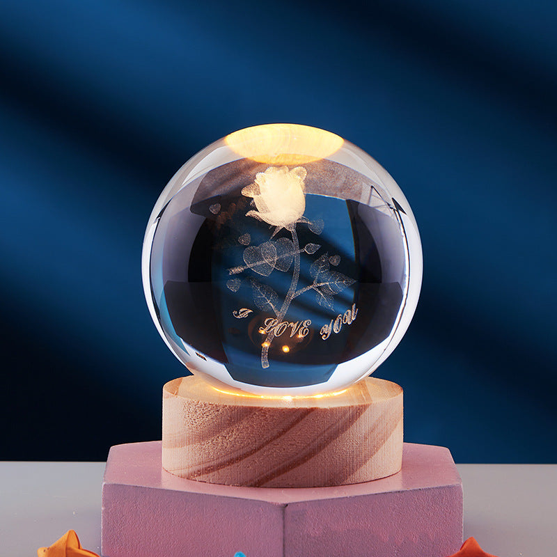 3D Kristall Nachtlicht Lampe für Dekoration - Magischer 3D Effekt