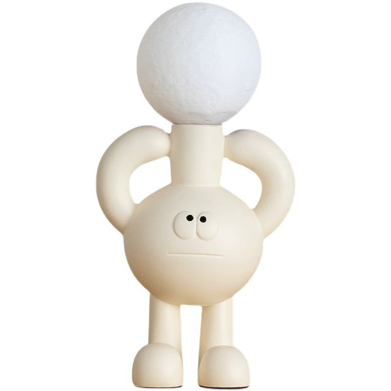Garduru - Moderne Glastischlampe Mit Cartoon-Harzbasis für Stilvolle Räume