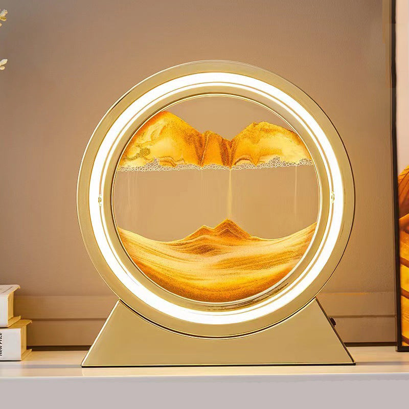 SandGlow - Sandkunst Tischlampe mit LED-Licht