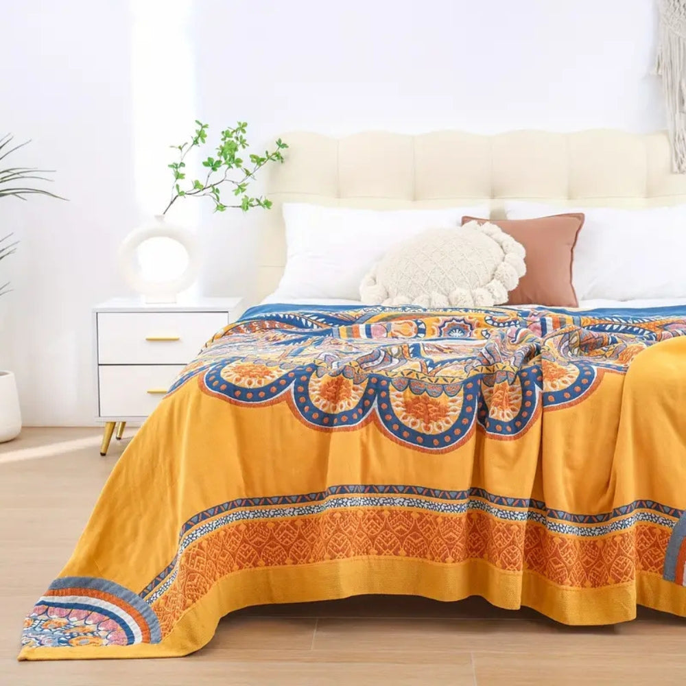 Goldene Lotus Komfort Wende-Decke