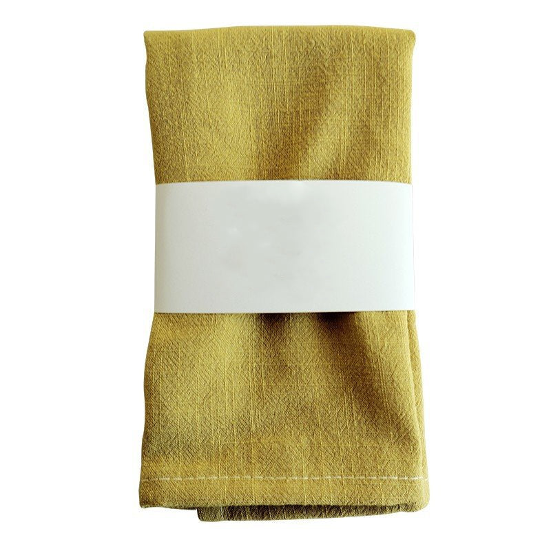 Minimalistische Schlichte Farb Baumwoll-Leinen Servietten - Set von 4