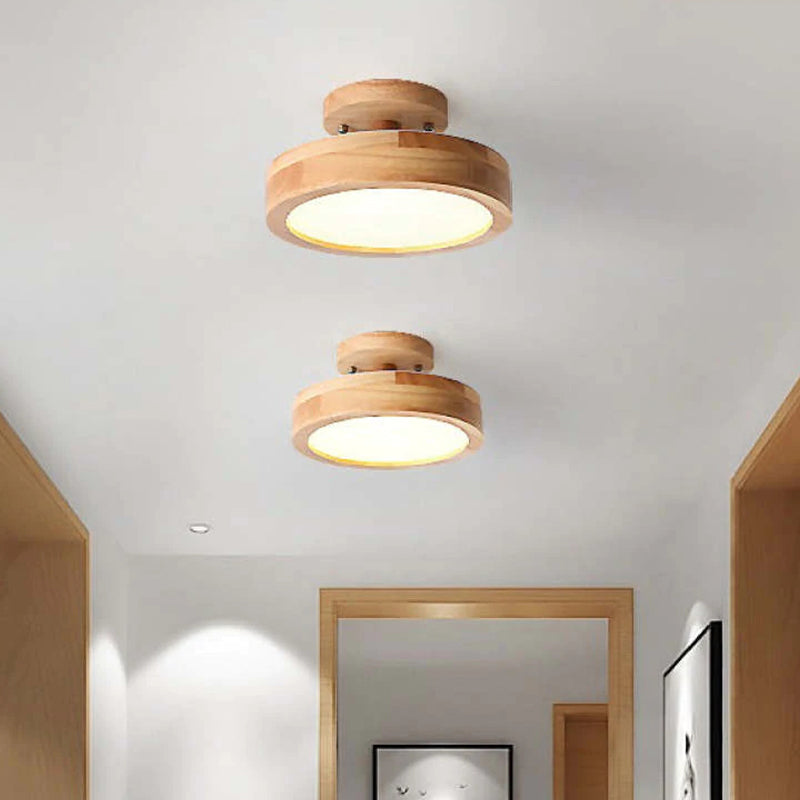 Garduru Holz LED Deckenleuchte – Dimmbar 36W natürliche Eleganz