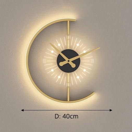 LED Wanduhr mit Umgebungsbeleuchtung für Wohn- und Bürodekor
