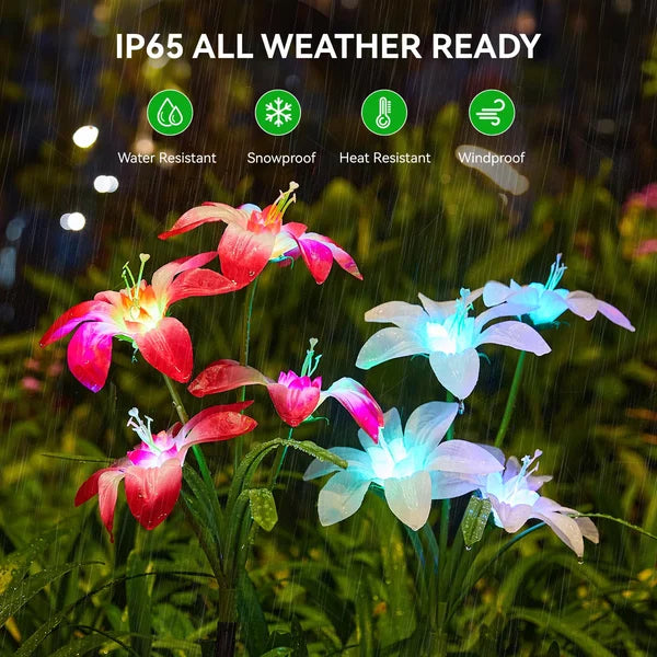 🔥HEISSER VERKAUF 50% RABATT🔥🎄Solarbetriebene blühende Lilienblumen Lichter🎄