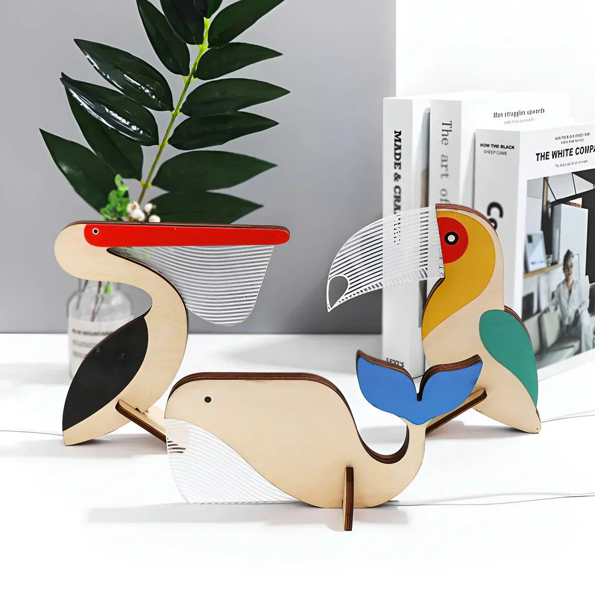 Holztier-Themen LED Tischlampe