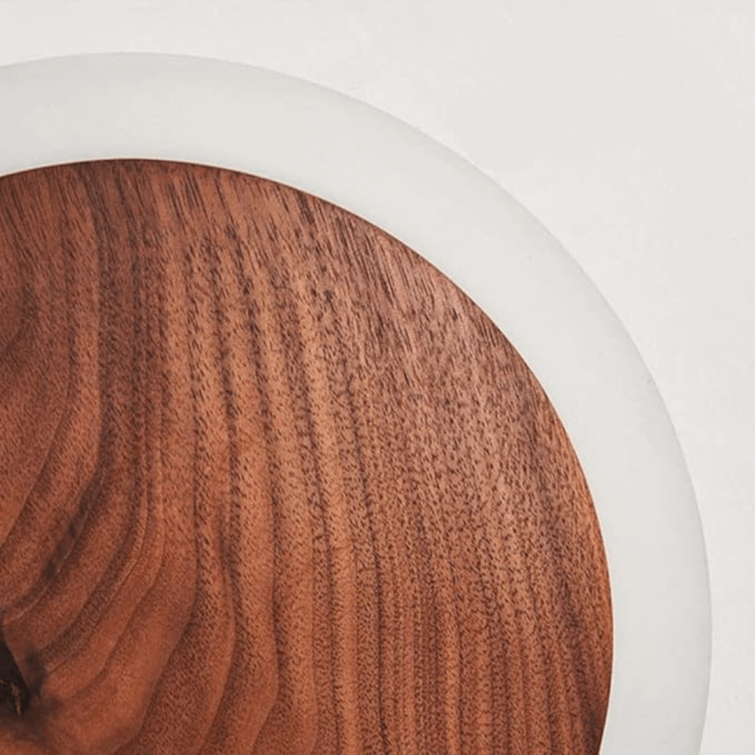 Nordic Walnut LED Wandleuchte - Moderne Holz Akzentbeleuchtung