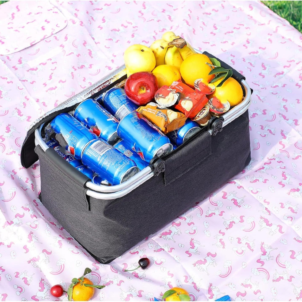 Zusammenklappbarer auslaufsicherer Picknickkorb